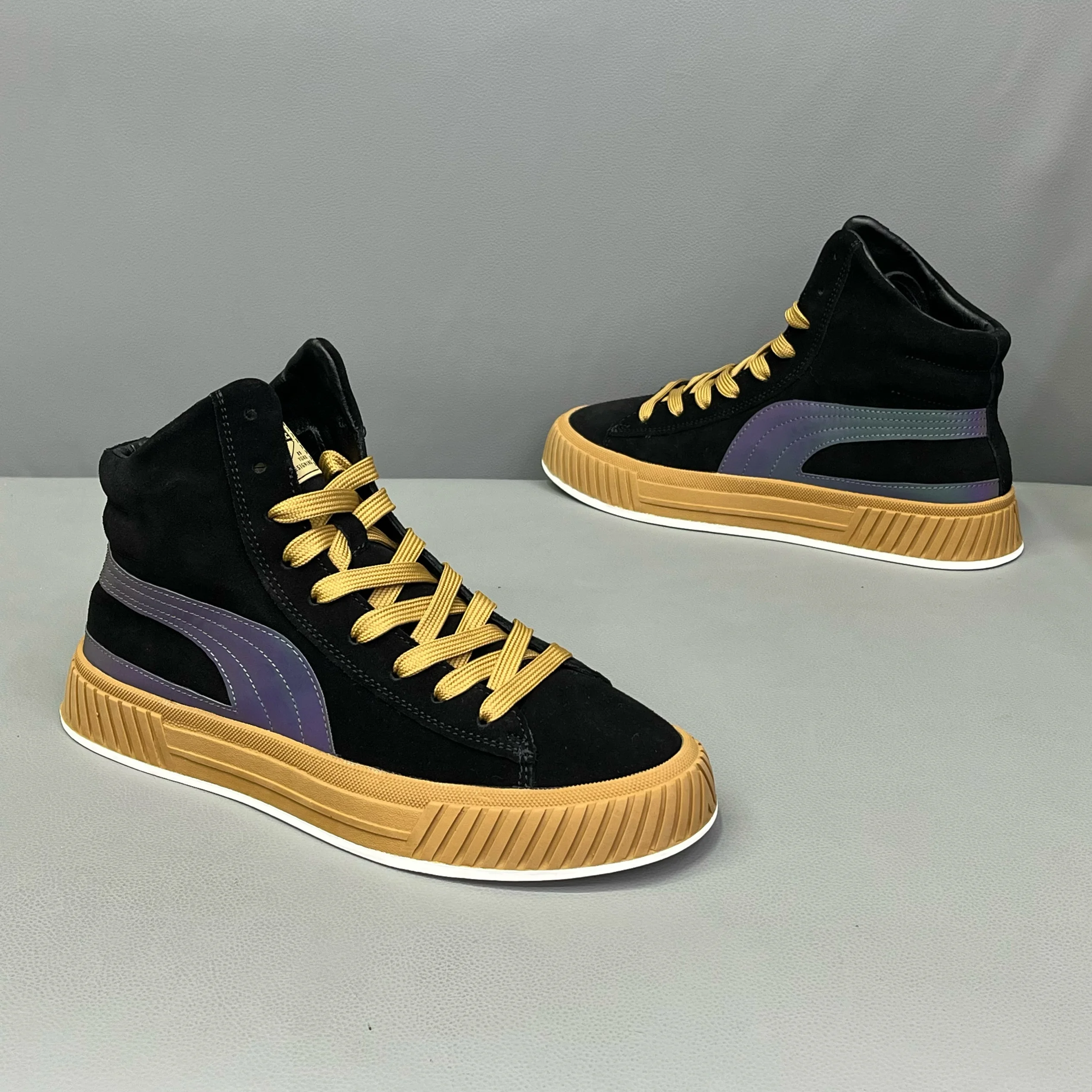 Высокие туфли мужские осенние новые корейские универсальные модные удобная