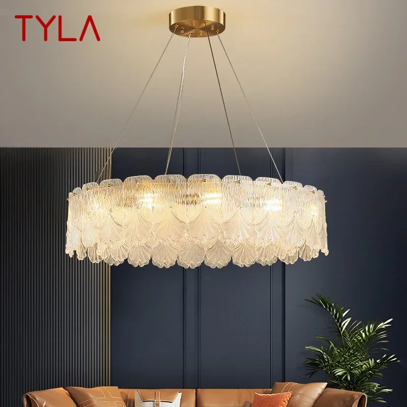 Современная латунная Подвесная лампа TYLA роскошная модная люстра для гостиной