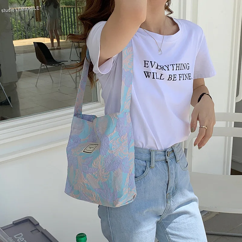 

flower Large simple student handbag single-shoulder bag BB-260