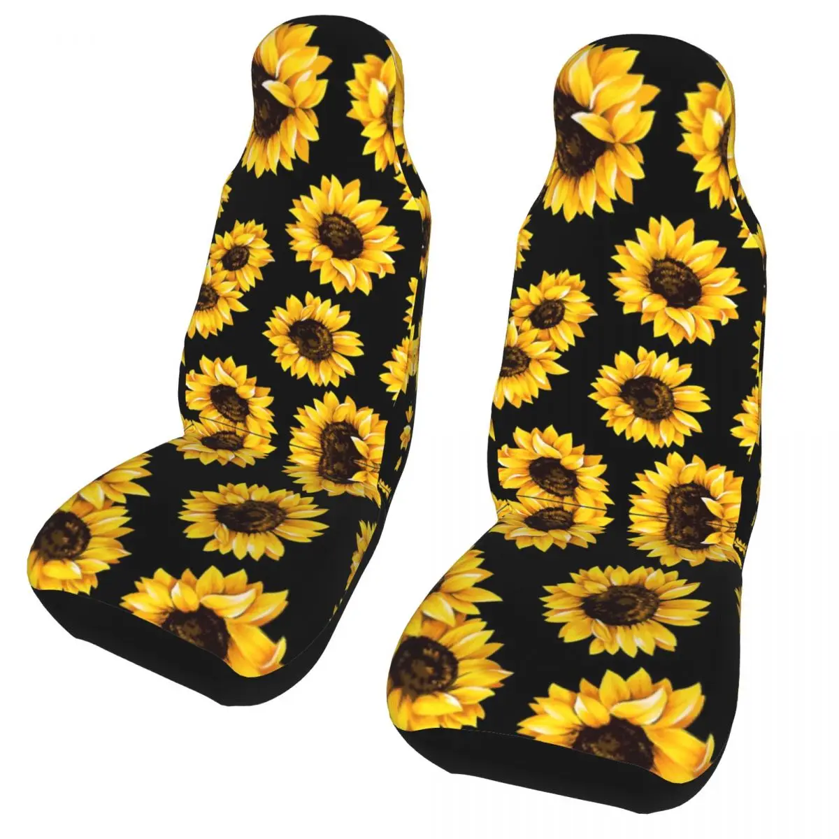 

Sun Flowers Floral Universal Car Seat Cover Protector Interior Accessories All Kinds Models Car Seat Covers Polyester Fishing