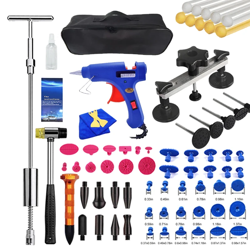 

Hot Car Dent Repair Auto Body Sheet Metal Paintless Removal Mixed Size Hail Pit Puller Kit Reverse Hammer Slide Hammer Tools Kit