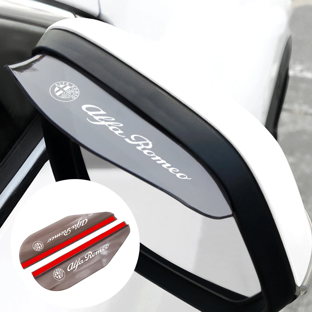 

2pcs Car Side Rear View Mirror Rain Eyebrow Visor Look Rain Proof Decoration For BMW Suzuki Renault VW Alfa Romeo 159 Giulietta