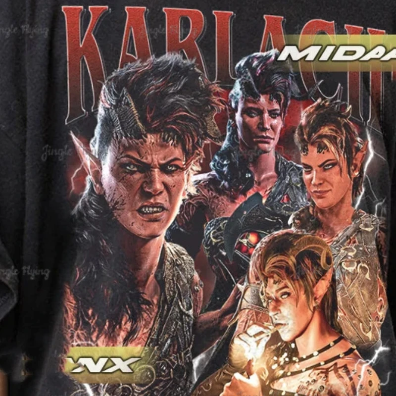 Лимитированная Винтажная Футболка Karlach balhardgate 3 роскошные мужские футболки