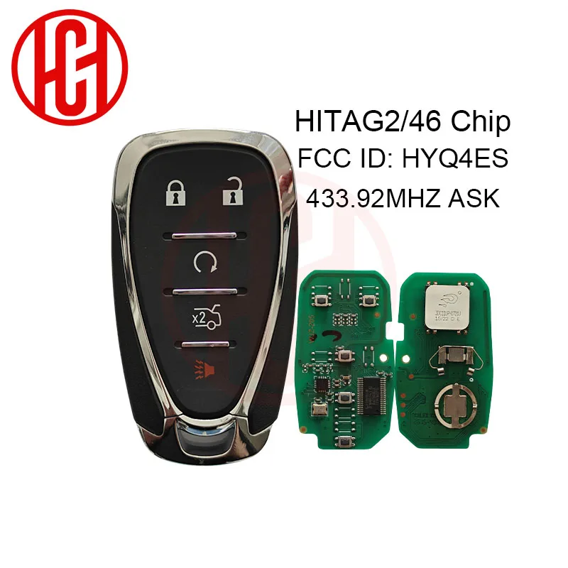 

Дистанционный ключ от машины для Chevrolet Cruze Camaro Malibu 2021 2022 2023 2024, умный ключ от автомобиля, 433 МГц, 46 чипов HYQ4ES