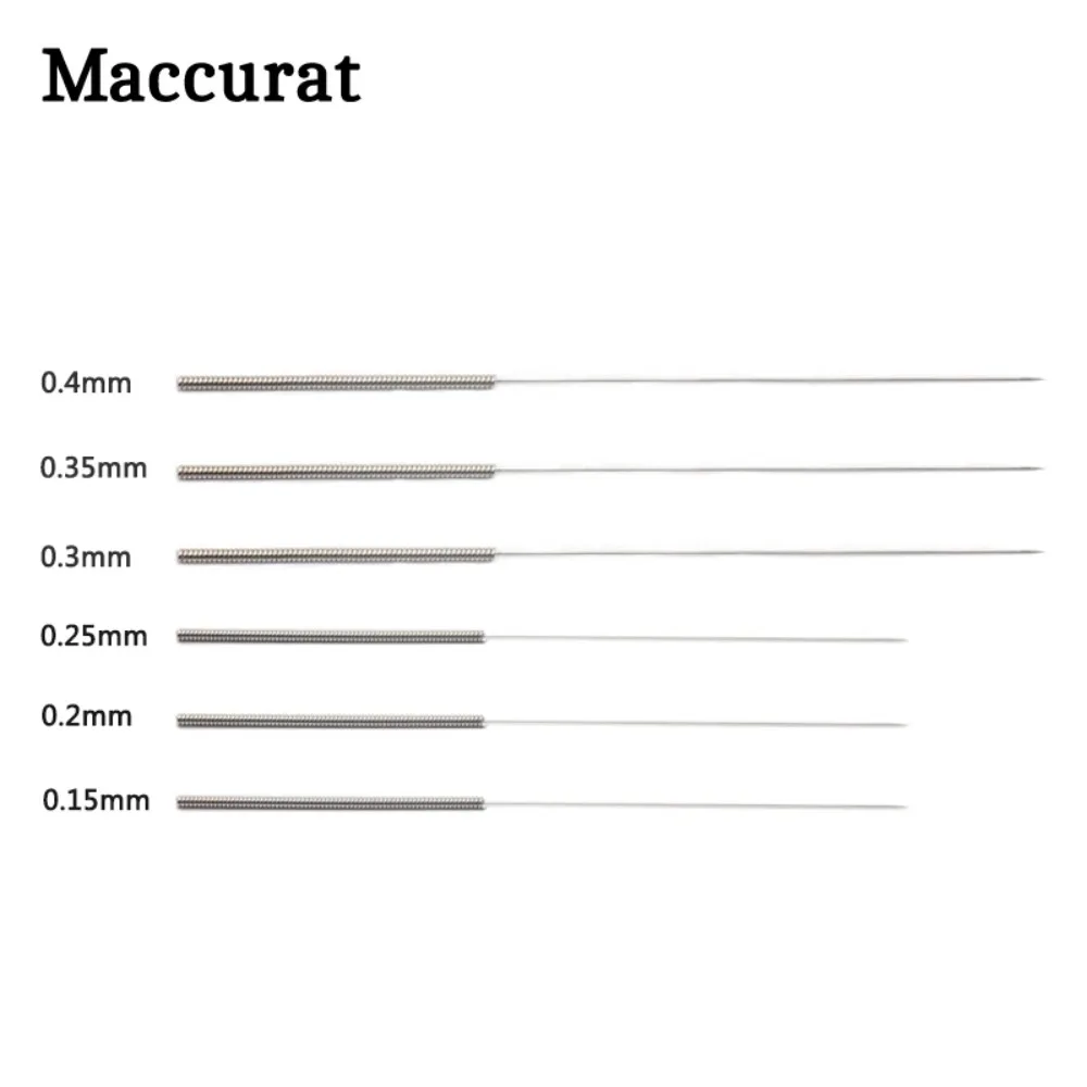 5 sztuk/partia igła do czyszczenia ze stali nierdzewnej 0.15mm 0.2mm 0.25mm 0.3mm 0.35mm 0.4mm część wiertła V6 MK8 dysza części drukarki 3D