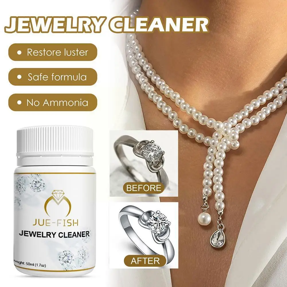 

Jewelry Cleaner 50ml Watch Rings Cleaning Liquid Diamond Necklace Fluid Care Polishing Jewelry Washing Gold Agent Silver U7C1