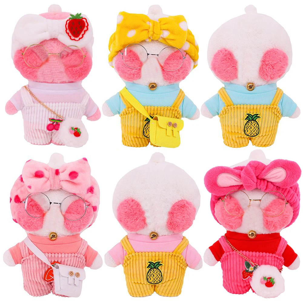 

30 см Cafe LaLafanfan утка одежда толстовка мини подвязки брюки костюм плюшевая игрушка мягкая утка кукла игрушки для детей DIY Прямая поставка