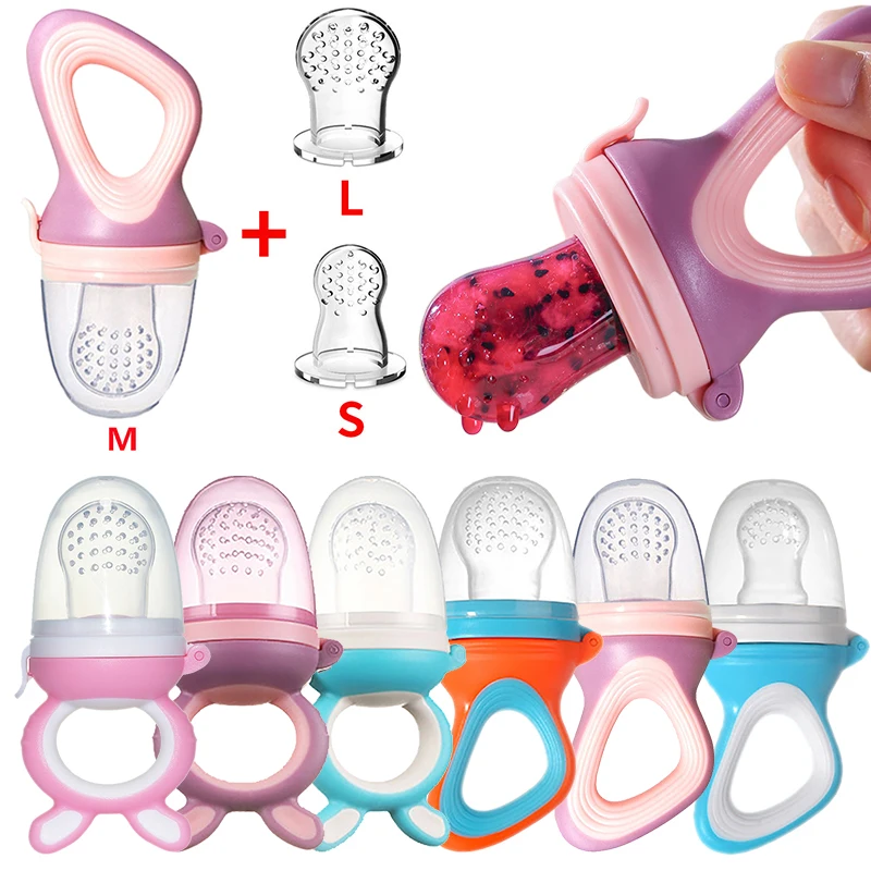 

Baby Fruit Feeding Spoon Juice Extractor Pacifier Kids Fruit Nipple Teat Baby Feeding Bottle Silicone Fruit Vegetable Bite Bag