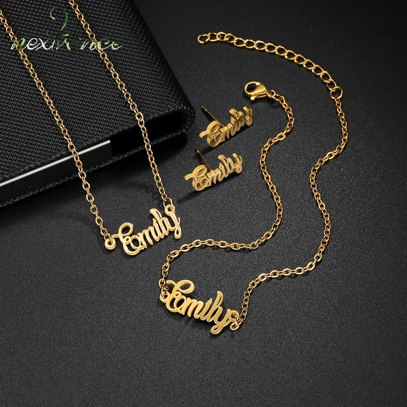 Nextvance Индивидуальное Имя Ожерелье Браслет ножные серьги для женщин из