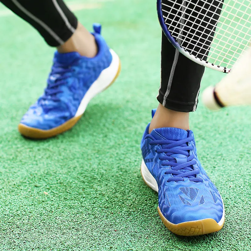 JIEMIAO 2023 Men and Women Professional Tennis Badminton Shoes Comfortable Breathable Badminton Sneakers Fitness Trainers Shoes
