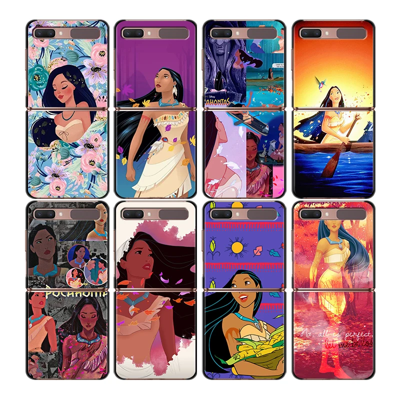 

Shockproof Hard Cover Disney Pocahontas Phone Case For Samsung Galaxy Z Flip 4 3 5G Black Fundas Matte Shell Capa