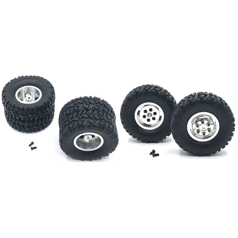 

2Set Metal Wheel Rim Tire Tyre Set For WPL B14 B24 B16 B36 6WD C24 C34 C44 4WD 1/16 A & D