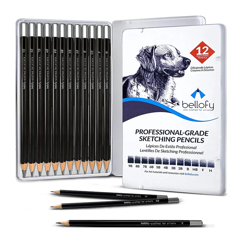 S Complete 9b-9h Soft Pencil Graphite Drawing Shading Matte Drawing Art Supplies