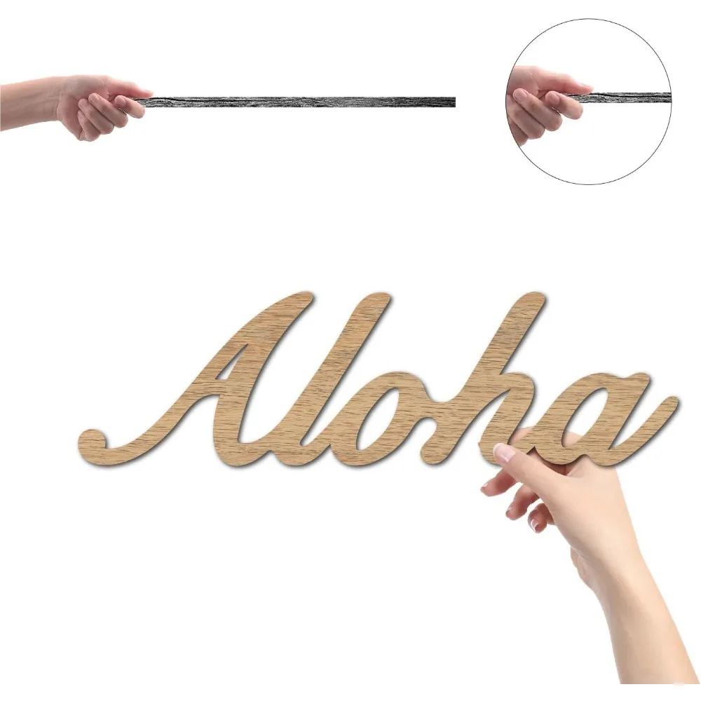 Aloha Лазерная Резка Деревянные Буквы Незавершенные Вывески Настенное Искусство