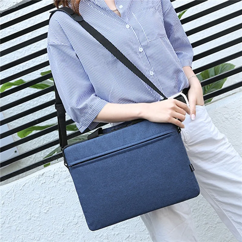 

13 14 15 Inch Laptop Bag Portable Cover Liner Sleeve Handbag Solid Color Laptop Shoulder Bag Women Men Notebook