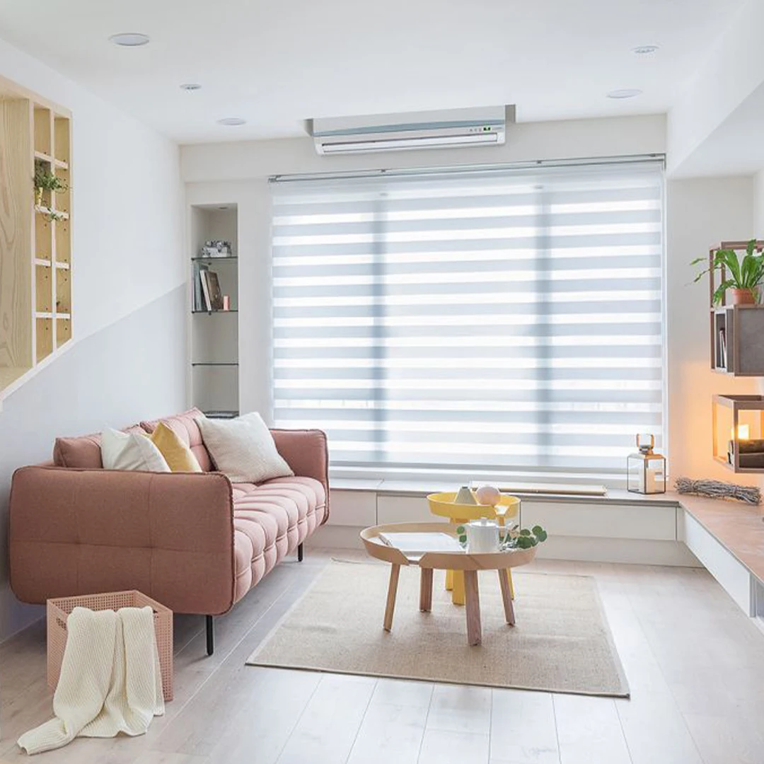 Жалюзи зебры нестандартного размера двухслойные рулонные шторы полузамерные