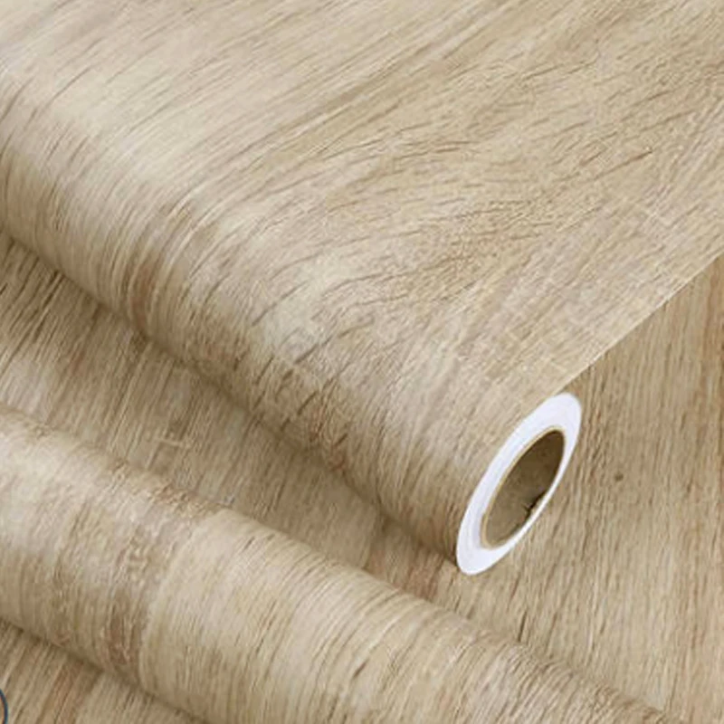 

2023 New Wood Grain PVC Stickers for Wardrobe Cupboard Table Furniture Waterproof Self Adhesive Wallpaper Home Decor Wall Papers