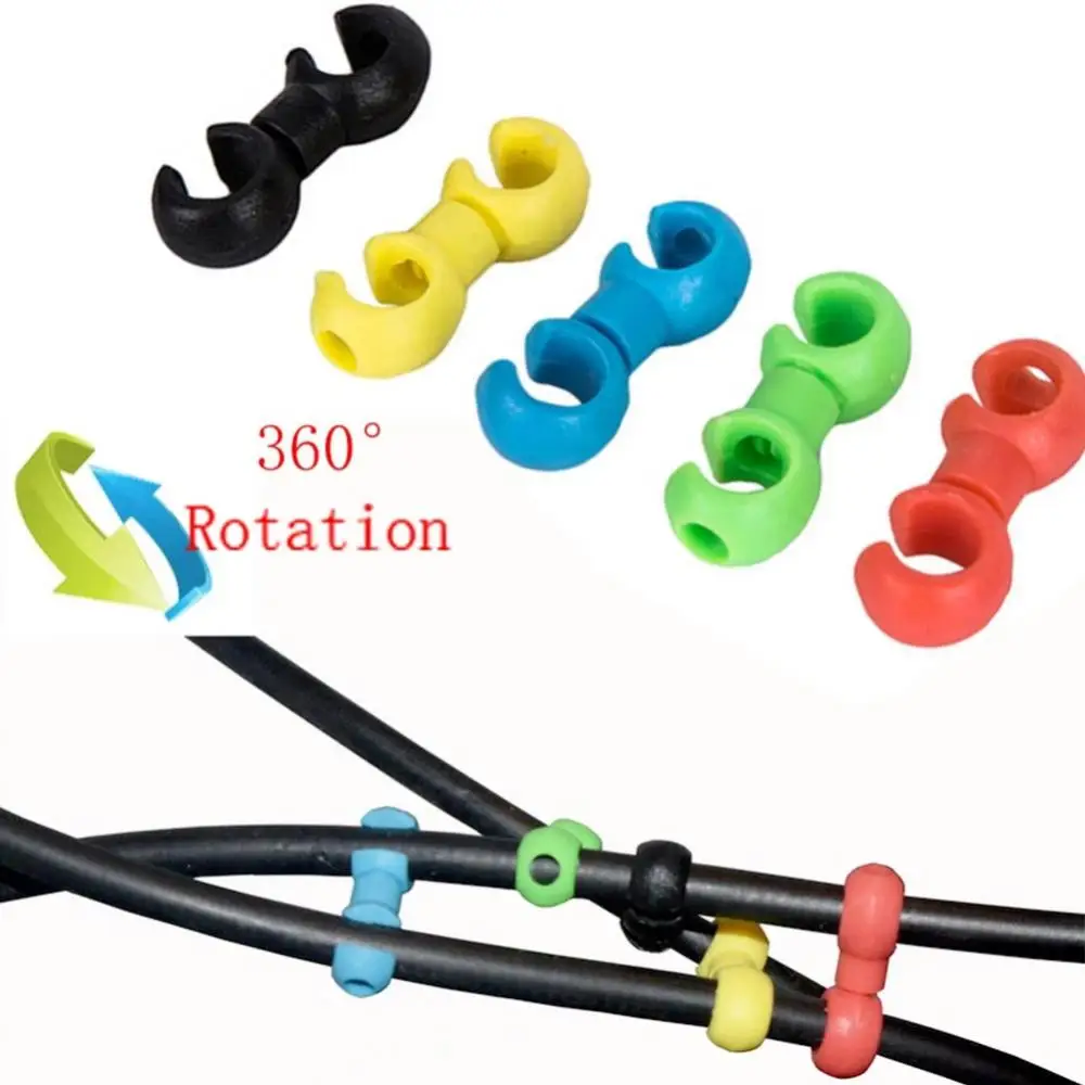 

360-degree Rotation Storage Device Lightweight. Plastic S Buckle Flexible Cable Buckle Bicycle Conduit Buckle Hub Buckle Durable