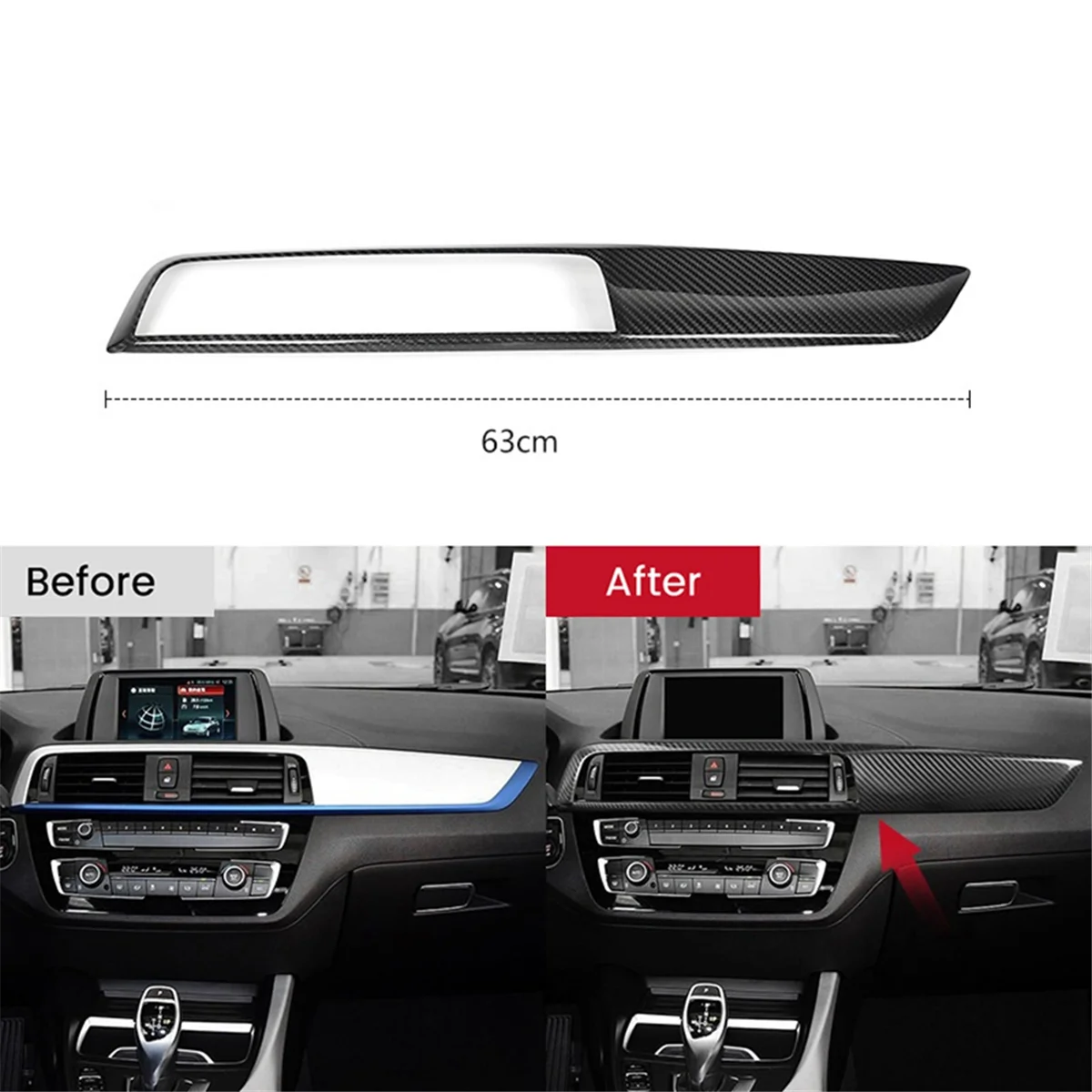 Настоящее углеродное волокно крышка приборной панели автомобиля для BMW F20 F21 F22 F23