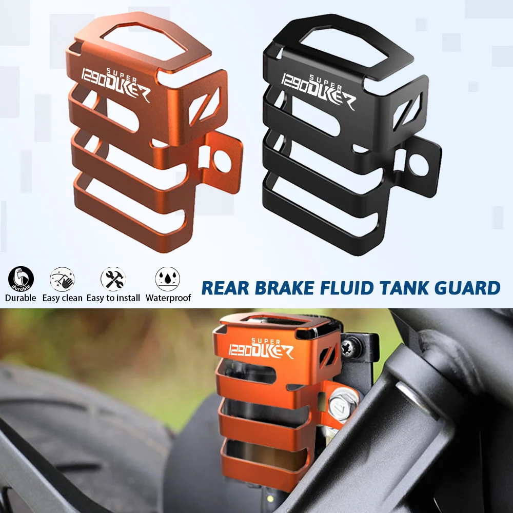 

New Motorcycle Accessories Aluminum Rear Brake Fluid Tank Reservoir Guard Cover Oil Cap Part For KTM 1290 Super Duke R 2022 2023