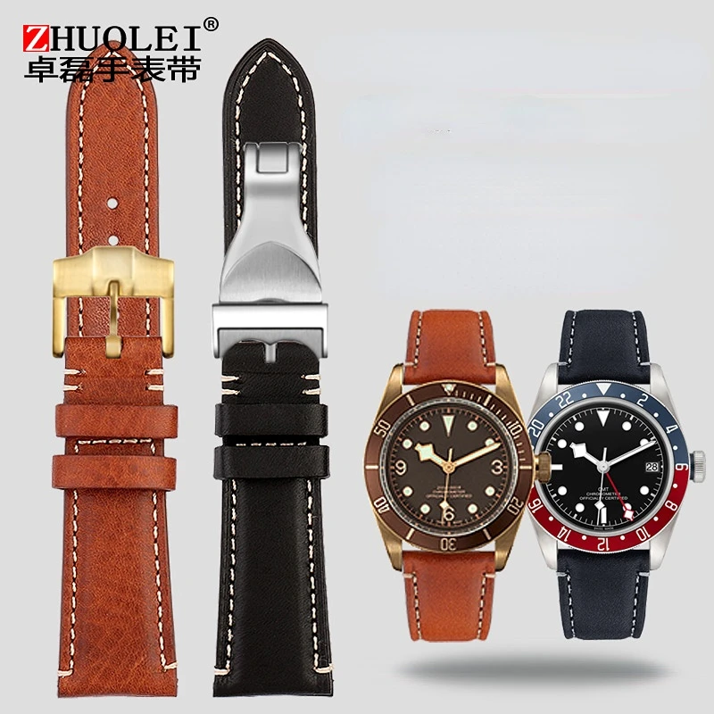 

Ремешок из натуральной кожи для наручных часов Tudor Rolex Omega Black Bay BREITLING 22 мм