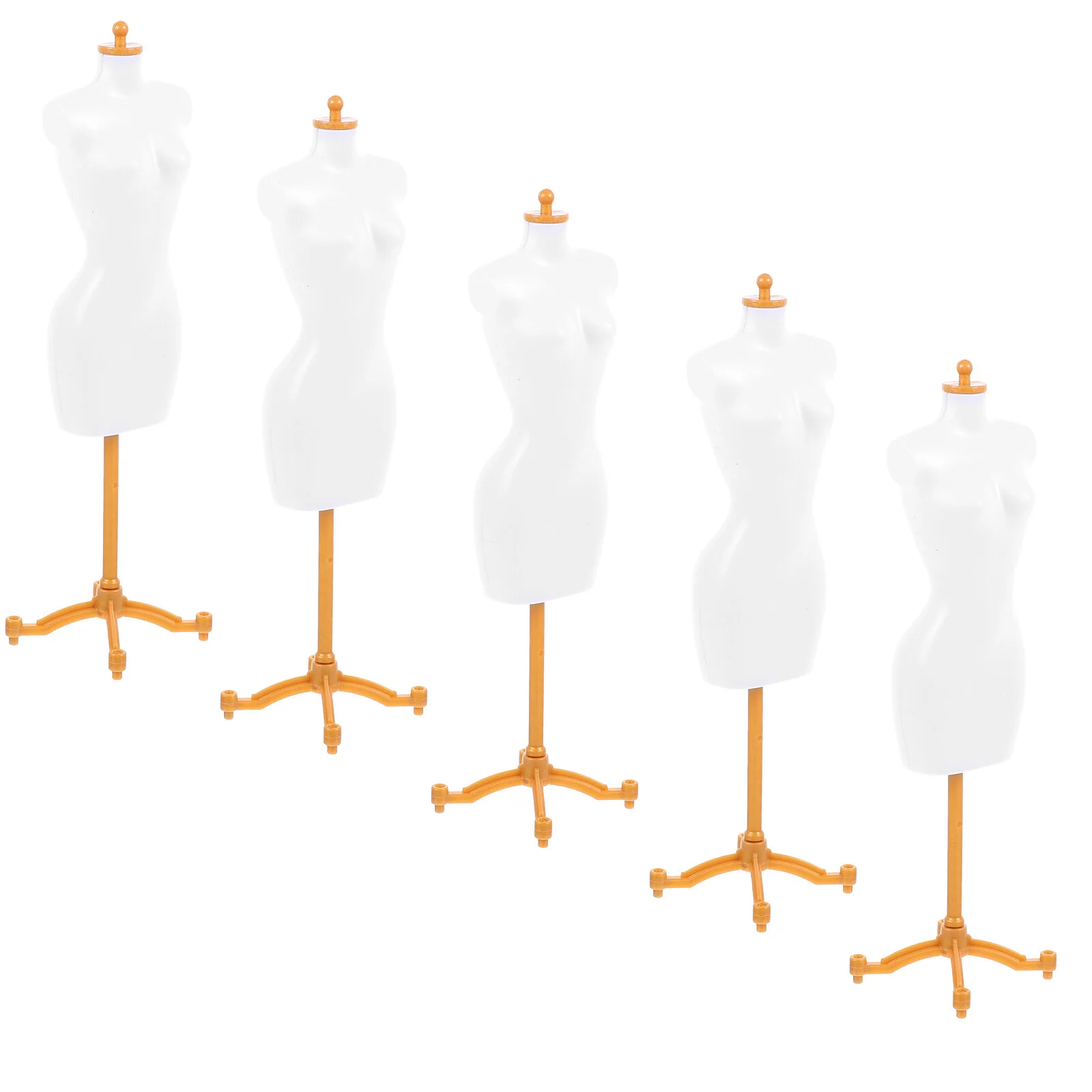 

5 Pcs Robe Clothes Stand Miniature Ornament House Accessories Skirt Mannequin Model Dolls Modeling Dress Display Rack