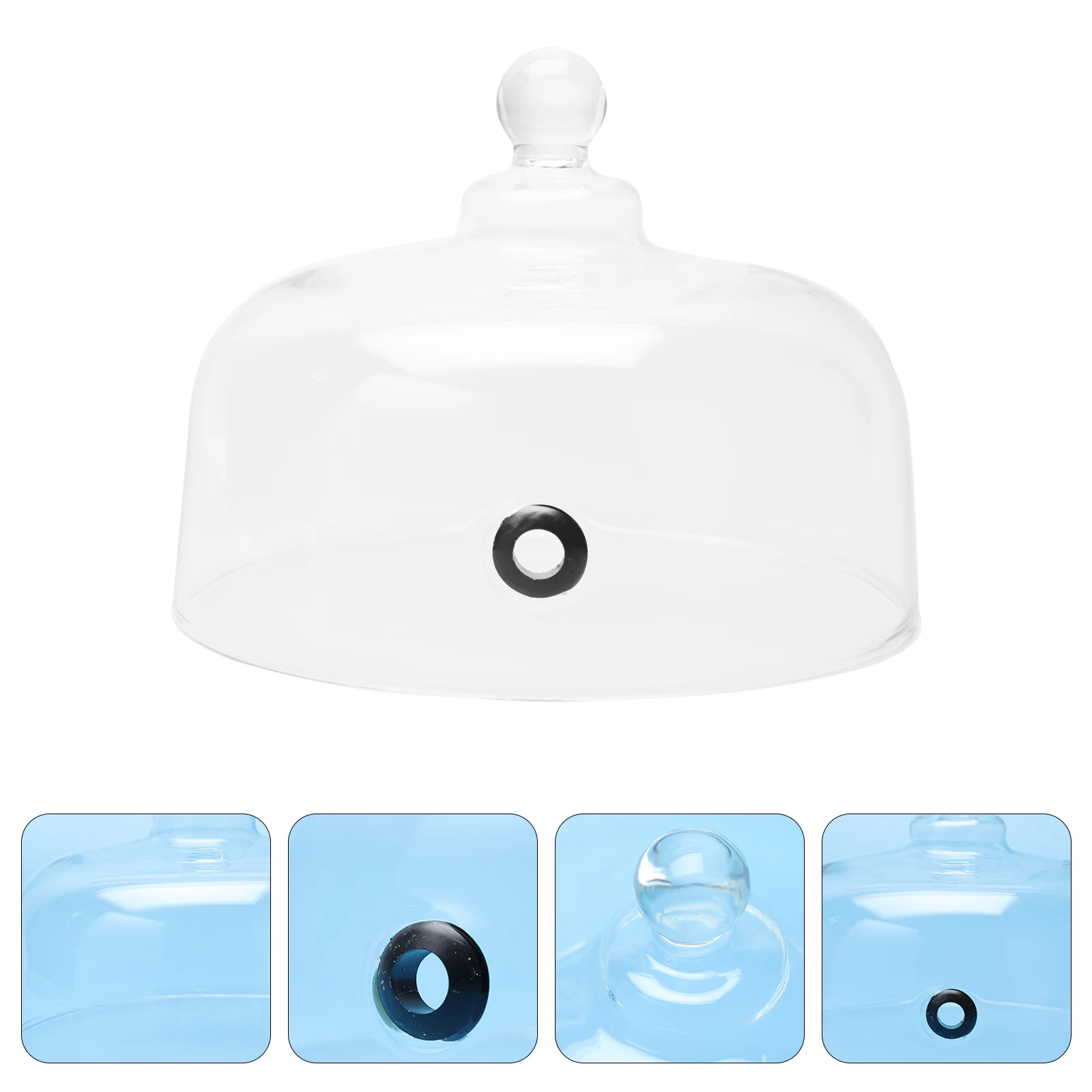 

Cover Dome Cakeglass Display Dessert Clocheinfuser Lid Plate Clear Stand Covers Cup Serving Splatter Cheese Cupcake Lids
