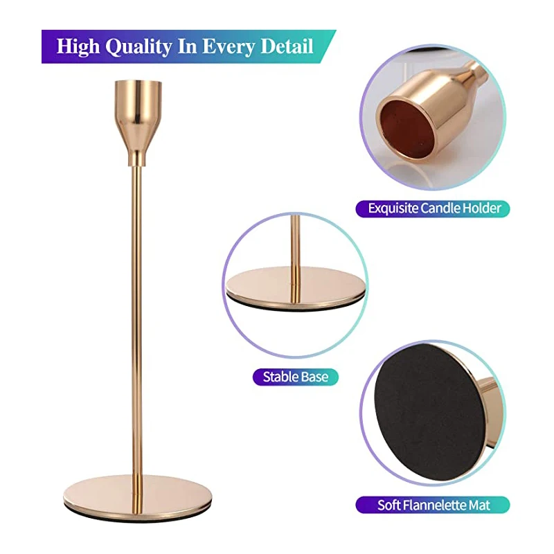 3 шт./компл. золотые подсвечники простой подсвечник изысканный канделябр