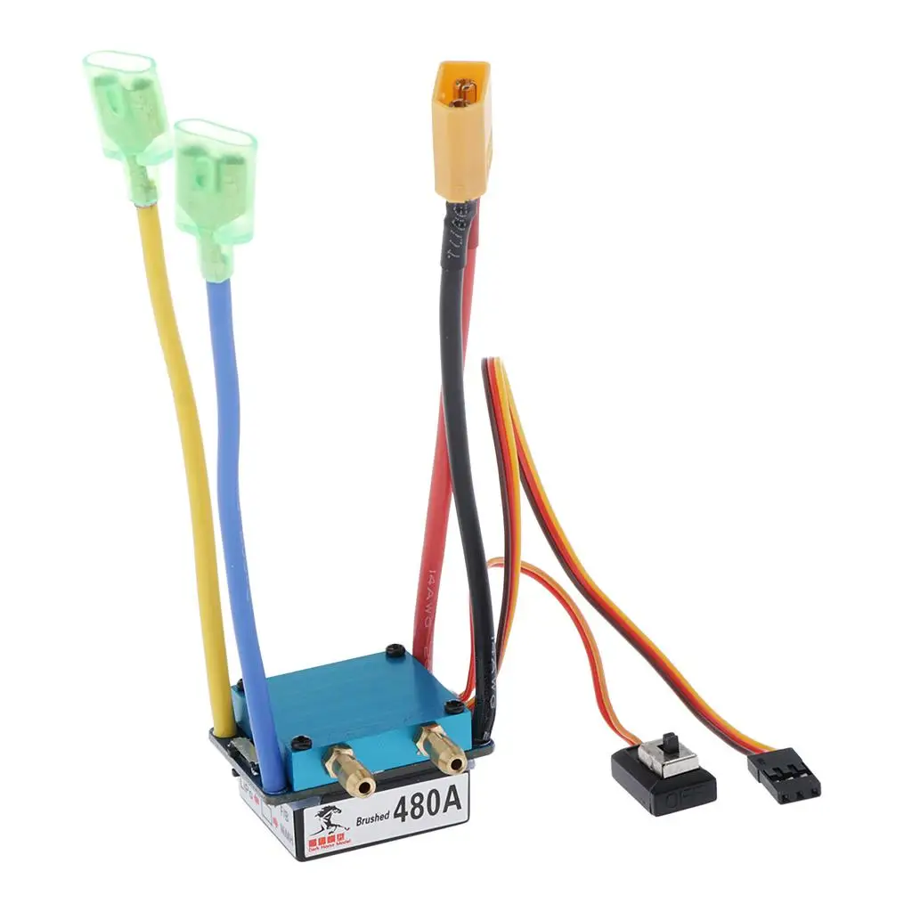 

Электрический контроллер 480A Brushed ESC 3A для лодки XT60 Plug