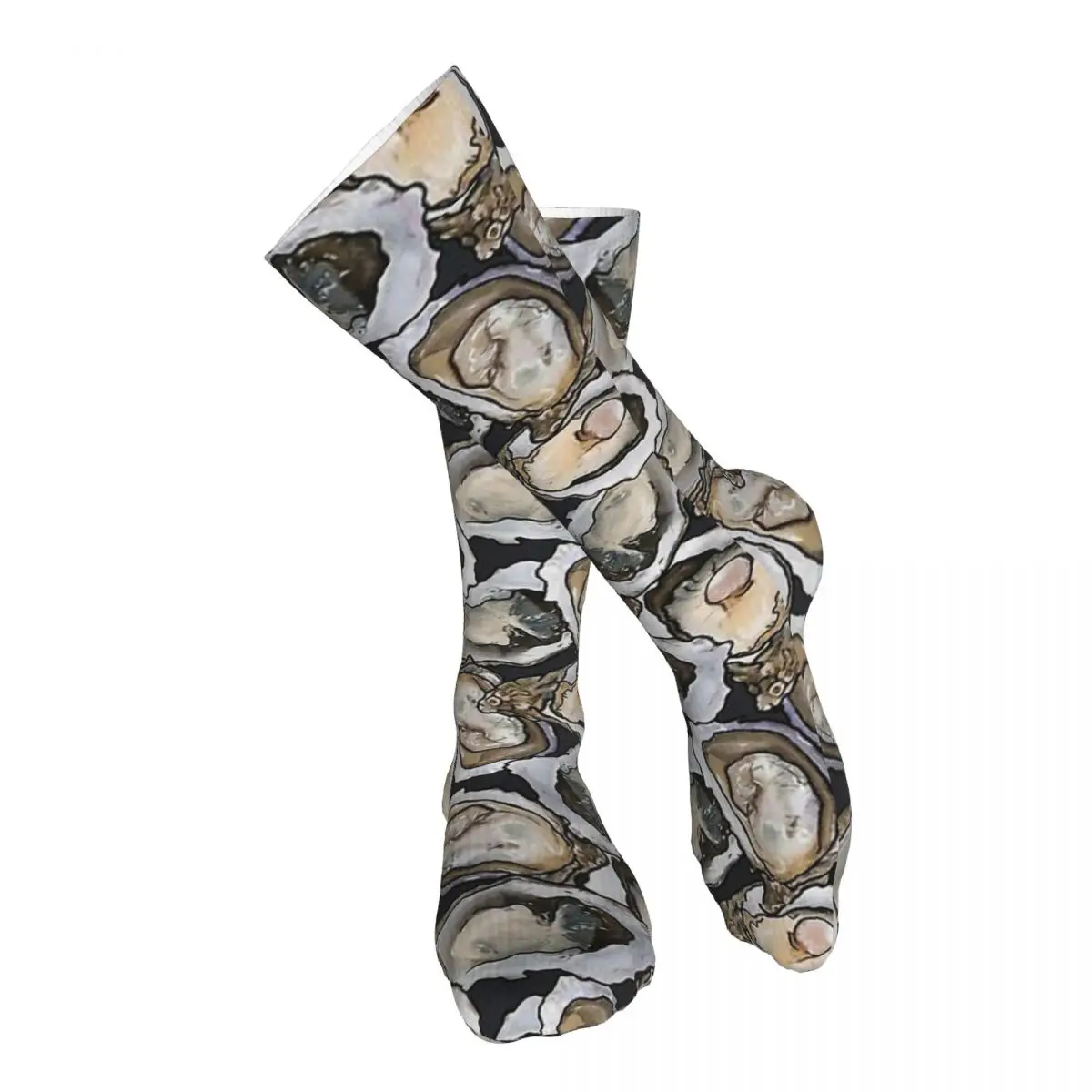 

Oyster Seafood Feast In Charcoal Adult Stockings Not Easy to Pilling Suitable For Sports Medium Thickness Bright Colours