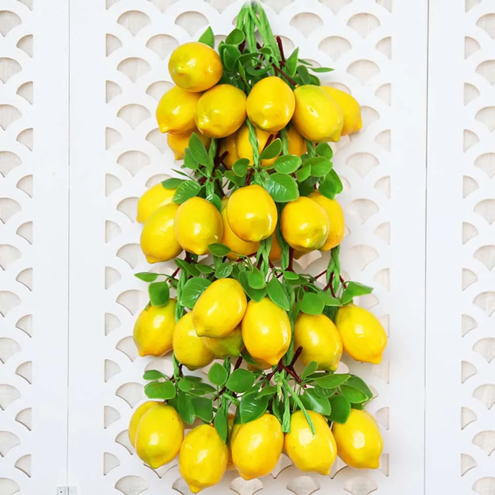 

2 пучка имитации лимона струны искусственные фрукты декоративные фрукты Струны для вечевечерние раскладка реквизит для вечерние фотобудки...