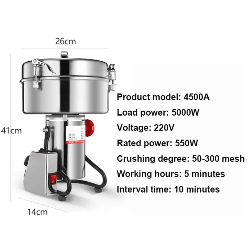 4500 г 220 В электрический шлифовальный Сверхтонкий порошок фрезерный станок