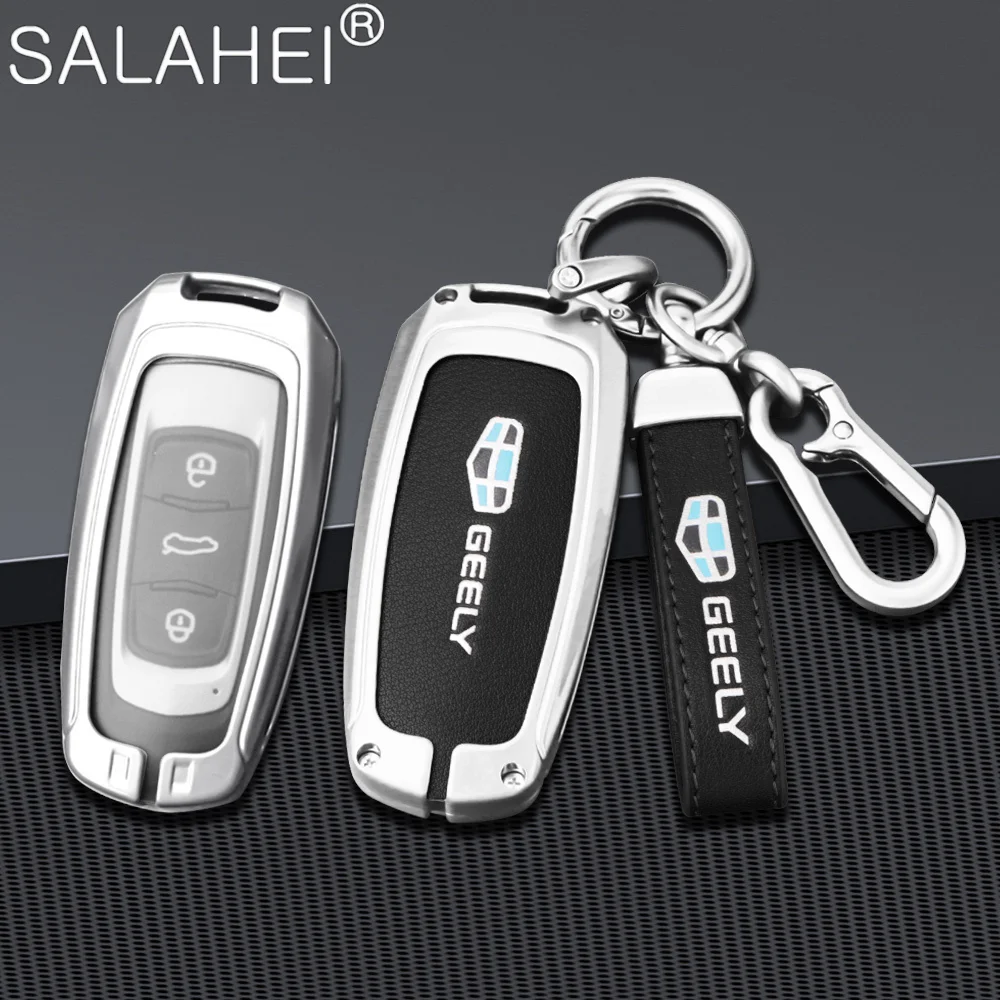 

Car Key Fob Case Cover Protect Shell Bag For Geely Atlas Boyue NL3 EX7 SUV GT GC9 Emgrand X7 Borui Keyless Keychain Accessories