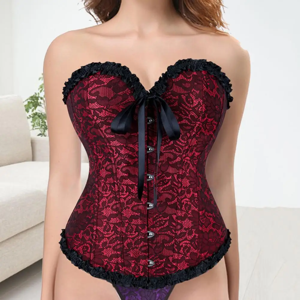 

Fashion Waist Cincher Sleeveless Royal Shirring Front Closure Adjustable Waist Bustiers Waist Bustiers Body Shaper Corset