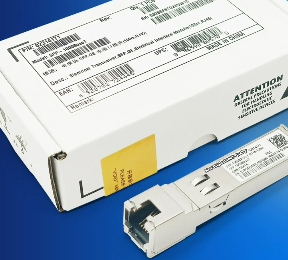 Новый оригинальный Женский сетевой порт RJ45 1000BASE-T-RJ45-100M, оптический порт в сетевой порт, расстояние передачи 100 м