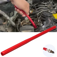 universal car spark plug socket reusable rubber tube portable easy installation removal tool 2 measure for auto and motorcycles