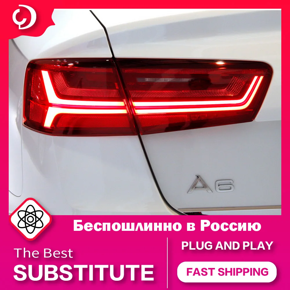 

AKD Car Styling Taillights for Audi A6 taillights 2012-2016 LED Tail Light DRL Tail Lamp Turn Signal Rear Reverse Brake