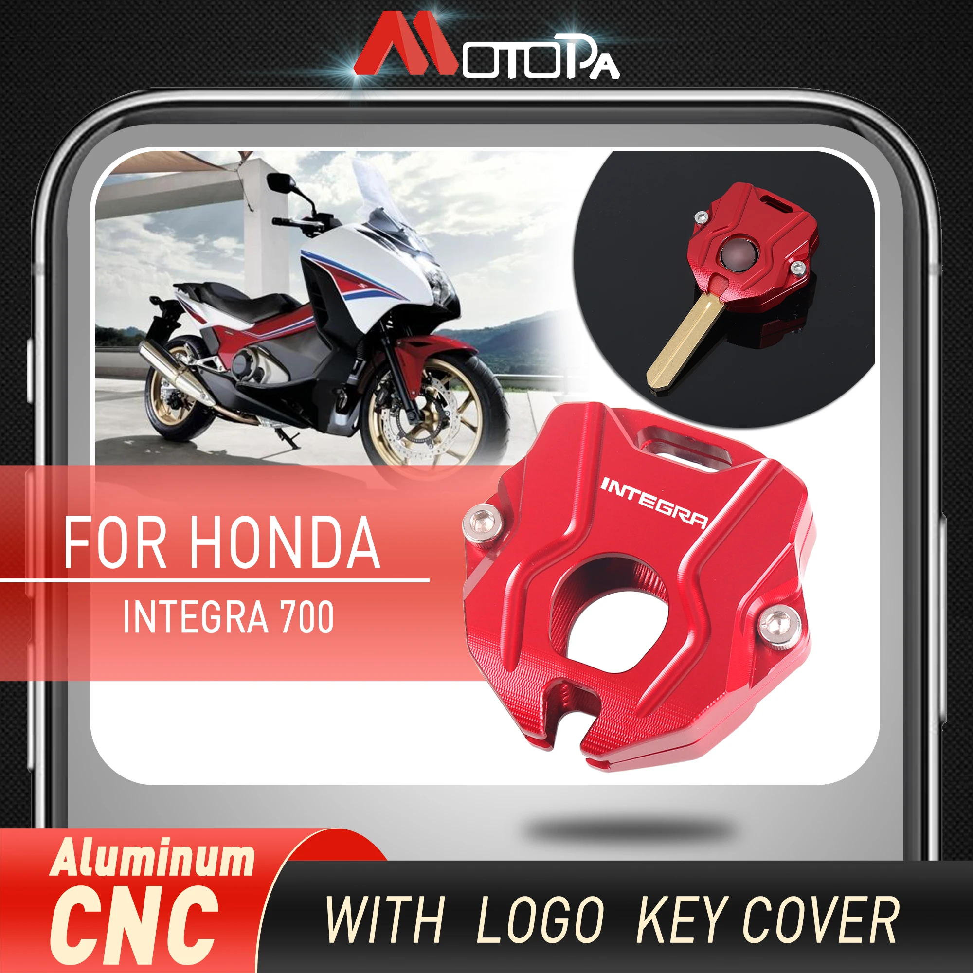 

Для Honda Integra 700 750 S 750D DCT NC750 NC750D 2014-2023 мотоциклетная Высококачественная крышка для ключей с ЧПУ чехол Shell с логотипом Integra