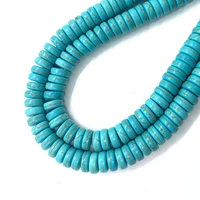 natural stone synthetic necklace beads 2 10mm blue button loose beads for jewelry making diy bracelet earring jewelry accessorie