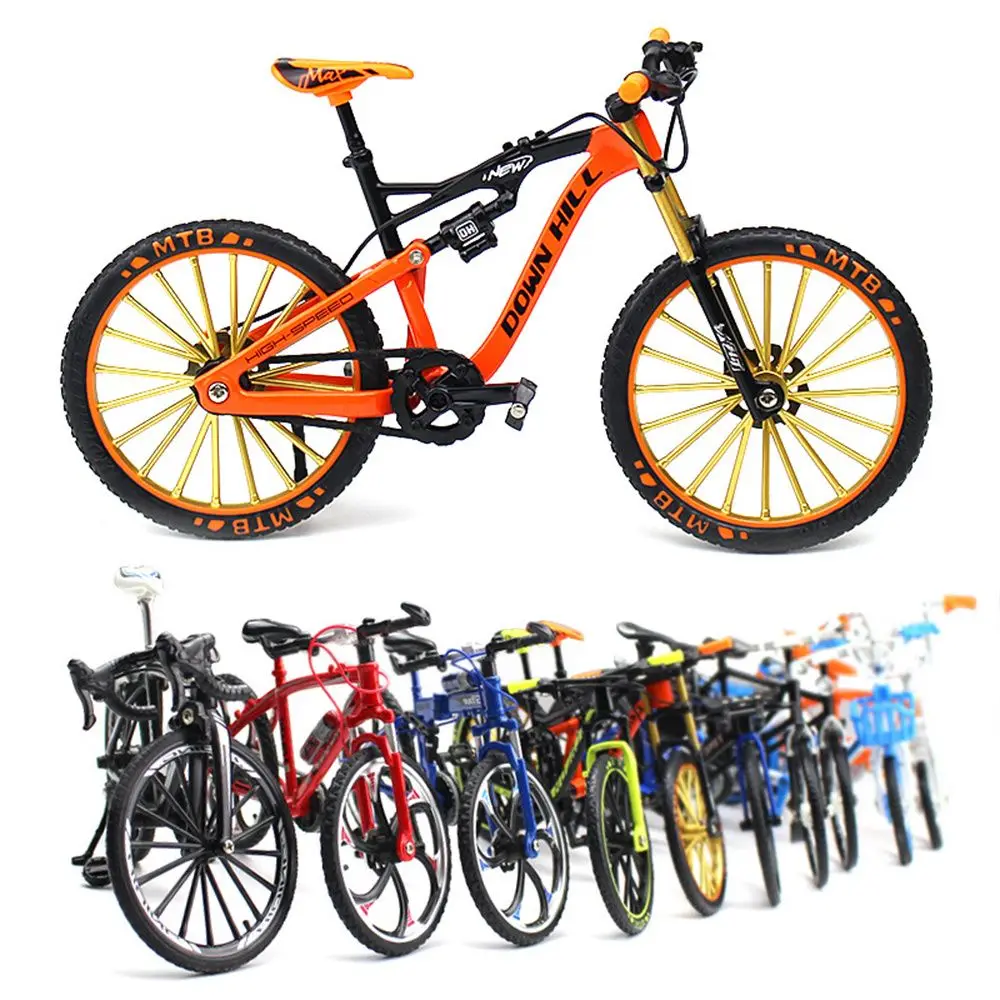 

Gifts Finger Toys Collectible Metal Diecast Bicycle Model Miniature Figurine Mini Mountain Bike Simulation Racing Bike