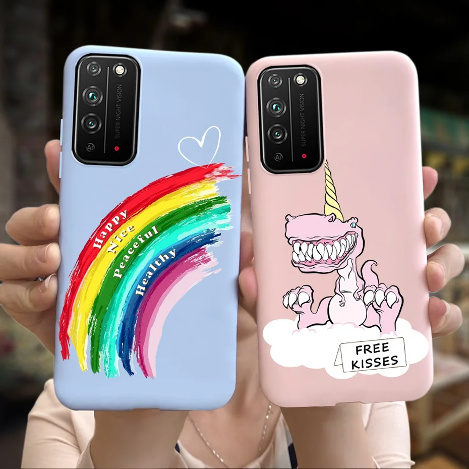 Милый чехол с рисунком для Honor X10 5G телефона Мягкая силиконовая задняя крышка