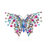 new vintage butterfly exaggerated creative colorful rhinestone insect brooch