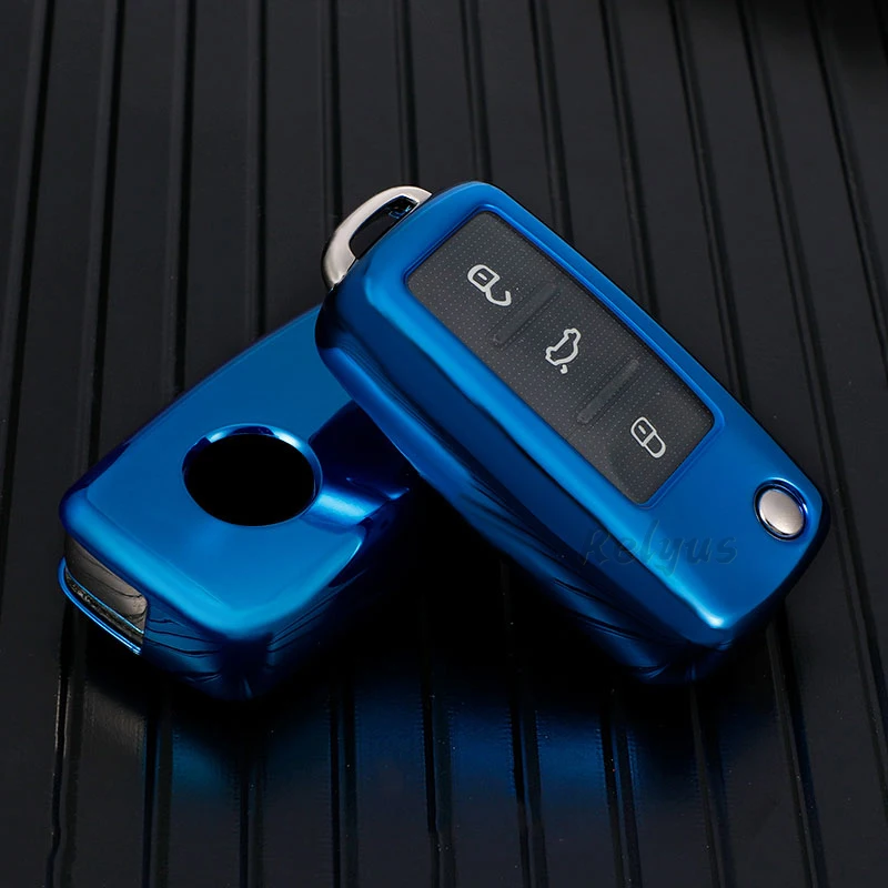 

TPU Car Key Case Cover for VW Volkswagen Polo Golf Passat Beetle Tiguan Skoda Octavia Kodiaq Seat Leon Altea Key Protector Shell