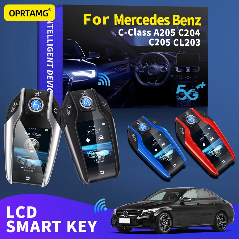 

OPRTAMG Keyless Smart Key For Mercedes Benz C-Class A205 C204 C205 CL203 2014 2015 2016 Car Smart Remote Control Key LCD Display