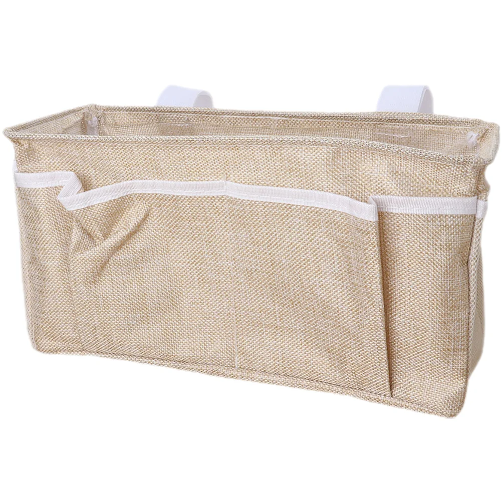 

Sundries Storage Bag Car Phone Mount Dormitory Bed Side Cotton Linen Bedroom Hanger Baby Hanging Basket
