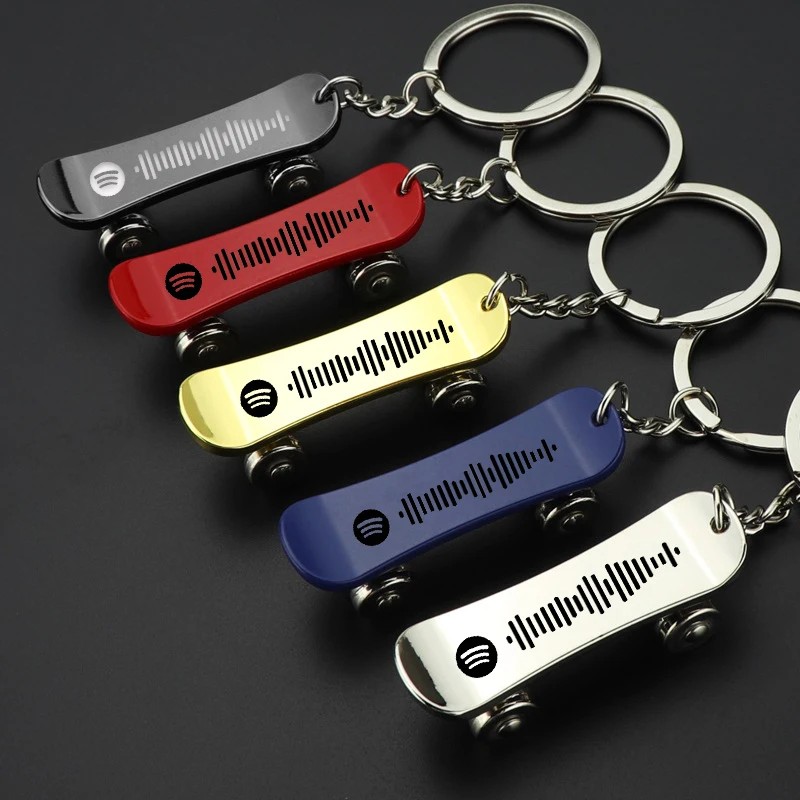 

2021 модный брелок для скейтборда пользовательский Spotify код сканирования музыка Поющий код брелки цветной брелок аксессуары милый Spotify