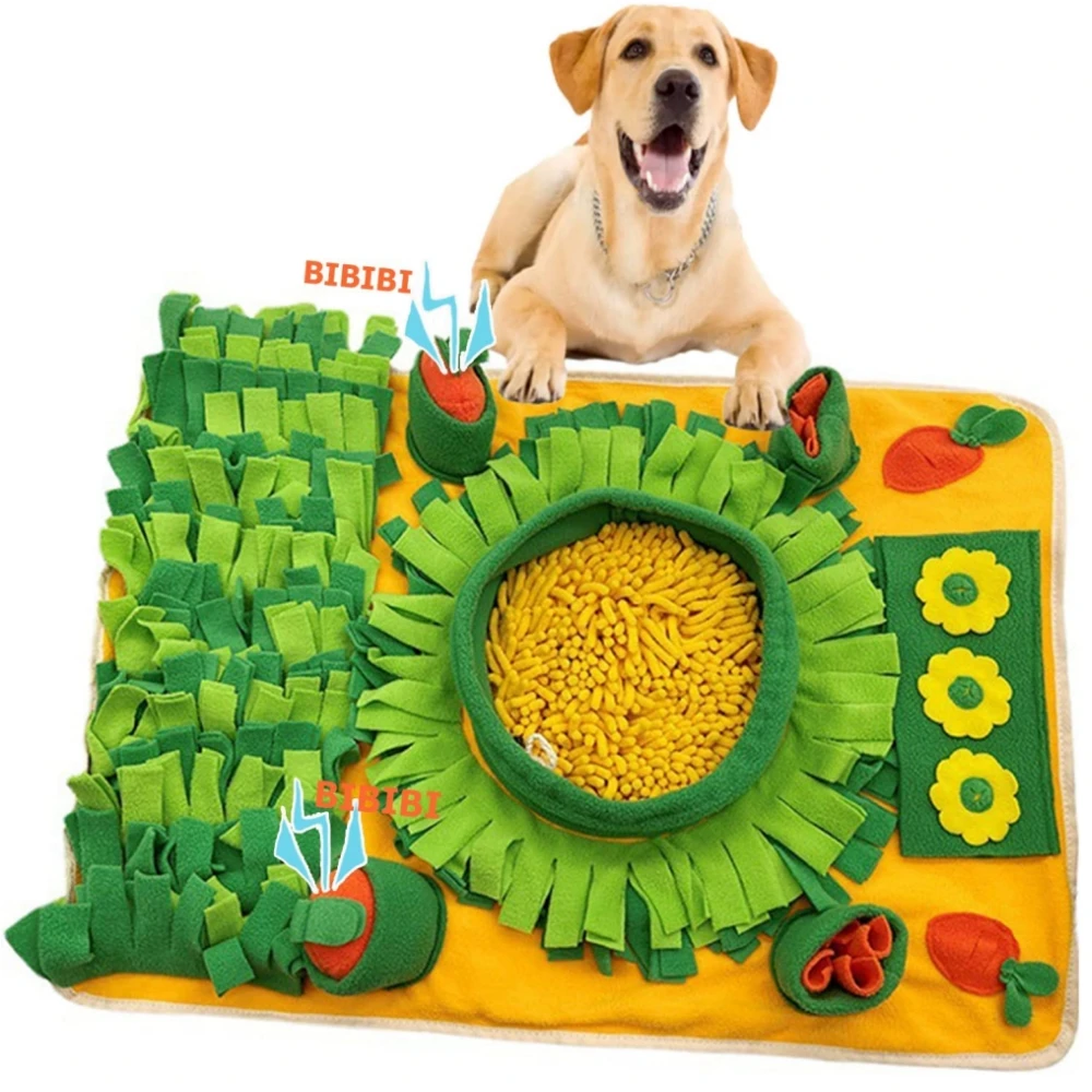 

Pet Snuffle Mat for Dog Puzzel Dog Toys Nosework Sniffing Feeding Mat for Boredom Stimulation Interactive Game for Stress Relief