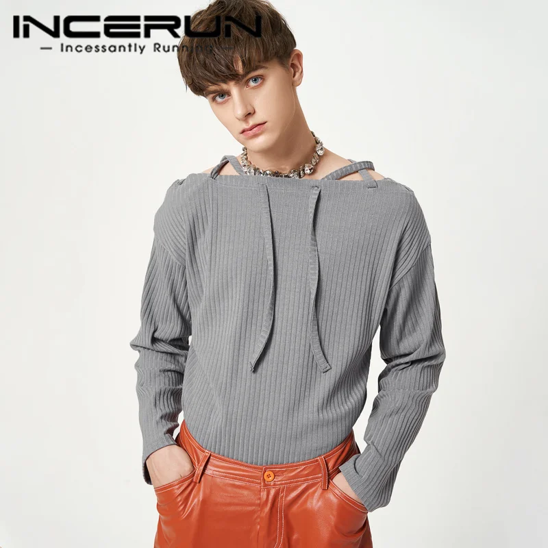 

Мужская Трикотажная футболка в американском стиле с длинным рукавом