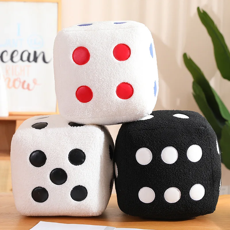 

8/25/35cm Creative Kawaii Dice Plush Pillow Toy Stuffed Plushies Doll Throw Pillows Anime Cute Soft Kids Babys Toys Girls Gifts
