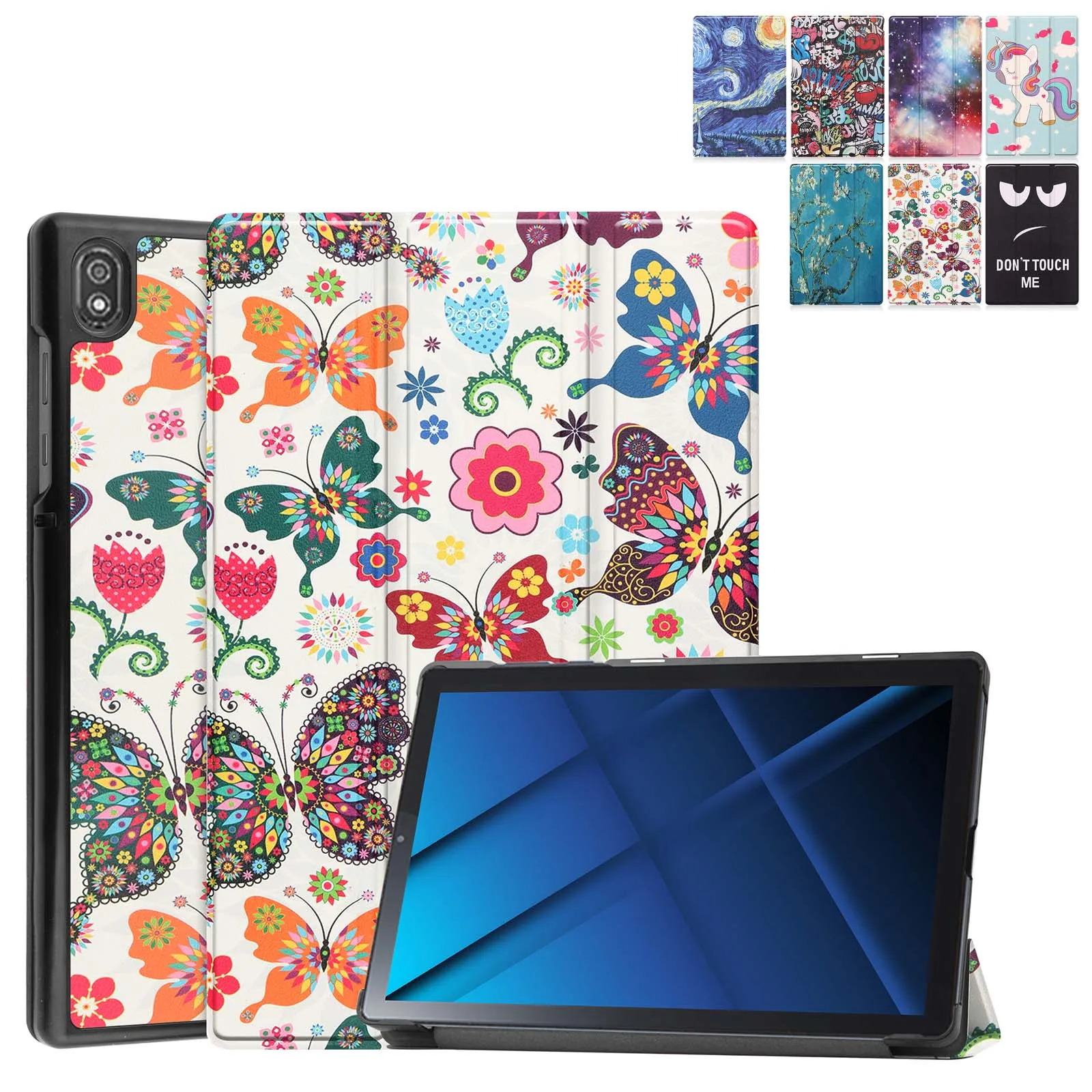 

for Lenovo Tab 6 Tablet Smart Cover 10.3inch Cartoon Flip PU Leather Stand Case Tri-fold Hard Funda Shell Auto Wake